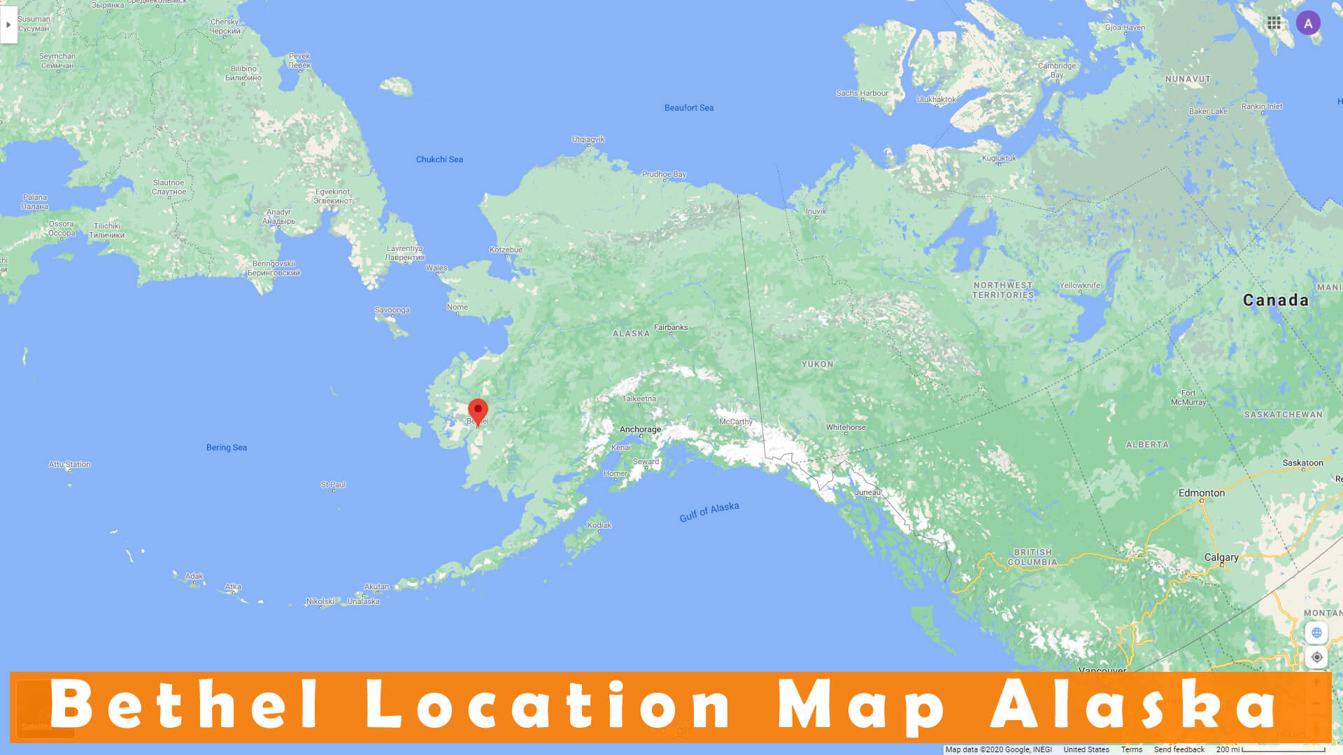 Bethel Emplacement Carte Alaska